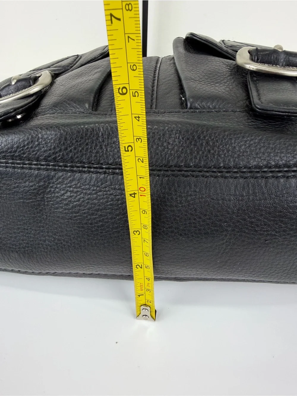 Michael Kors Black Pebbled Leather Slouch Hobo Shoulder Bag Y2K Cargo Pockets